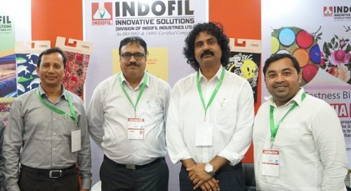 Photo: (from left) Mr. Paban Kumar Deka, Product Manager- Textile; Mr. Vikram Nair, Vertical Head-Textiles; Mr. Santosh John, Sales Manager- Textiles; Mr. Md. Alim Al Raji, Manager (Bangladesh), Indofil Industries Limited.
