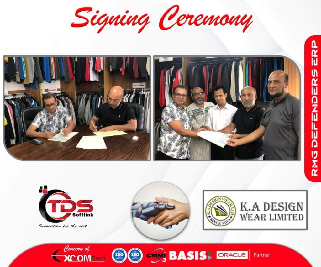KA Design Wear Ltd shake hand with TDS Soft Link